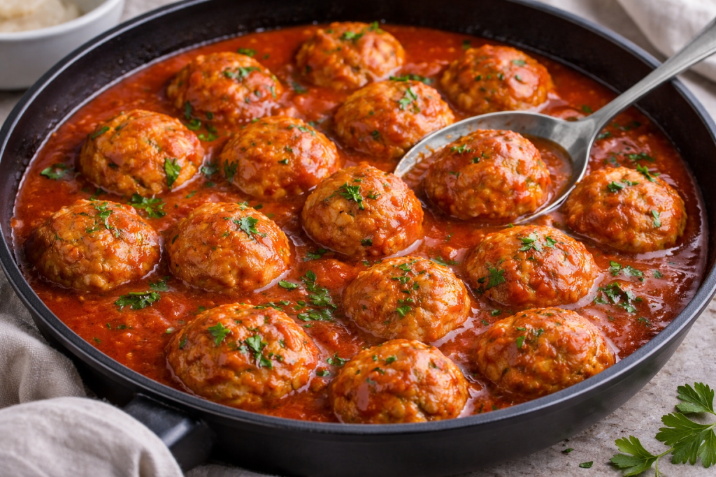 Sočne ćufte od purećeg mesa u paradajz sosu – Domaći recept