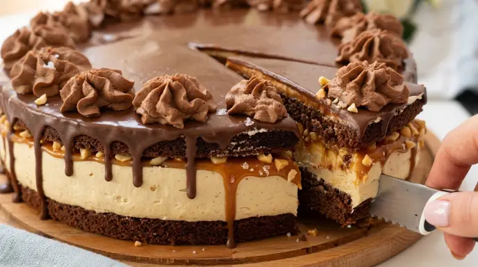 Torta sa Slanim Karamelom i Kikirikijem – Pravi Mali Luksuz na Tanjiru! 🤎